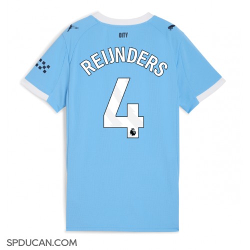 Zenski Nogometni Dres Manchester City Tijjani Reijnders #4 Domaci 2025-26 Kratak Rukav